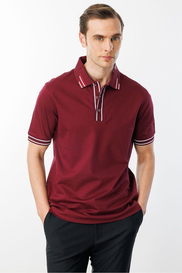 Desen Triko-Men's Polo Neck Payroll T-Shirt 1