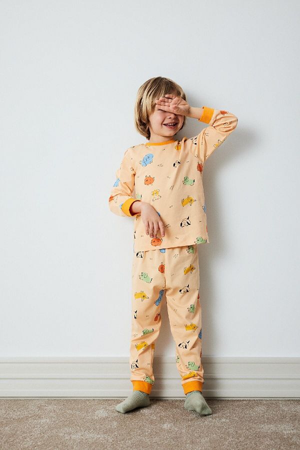 DeFacto-Baby Boys Pajama Sets Pattern Long Sleeve Elastic Long Bottom 1
