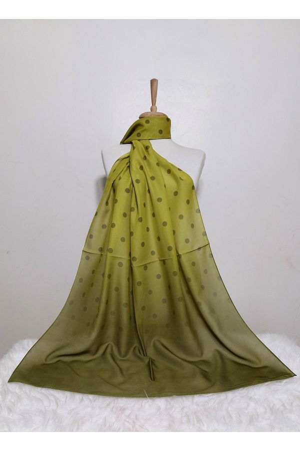 REMOMODA-Patterned Chiffon Shawl with Points, Gradient Model 1