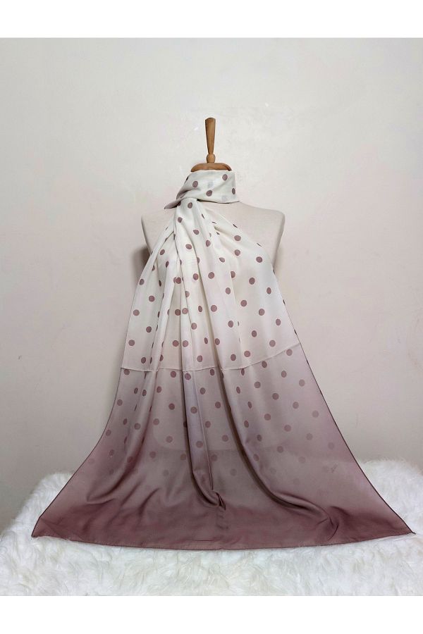REMOMODA-Patterned Chiffon Shawl with Points, Gradient Model 1