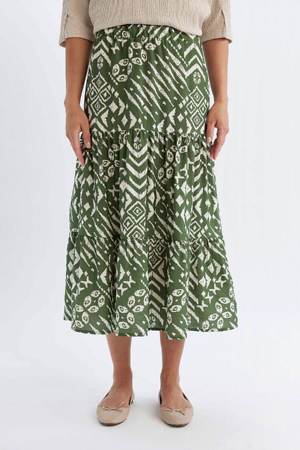DeFacto-Aerobin Midi Patterned Skirt - C4411Ax24Sm 1