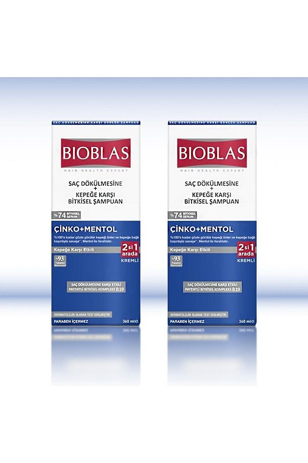 Bioblas-Látkový šampon + šampon proti lupům 360 ml 1