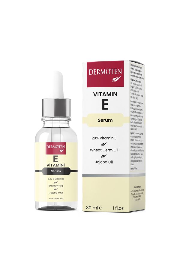 Dermoten-Feuchtigkeitsspendendes Hautpflegeserum mit Vitamin E, 30 ml 1