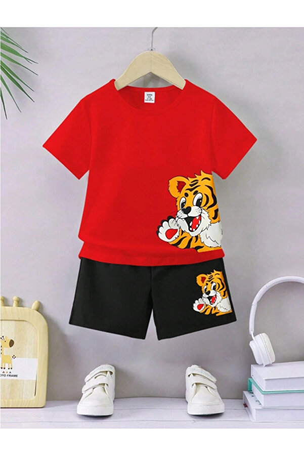 Amazon Ev Yandan Ayıcık Yeni Baskılı Şortlu Alt Üst Takım 4yaş/13yaş Arası