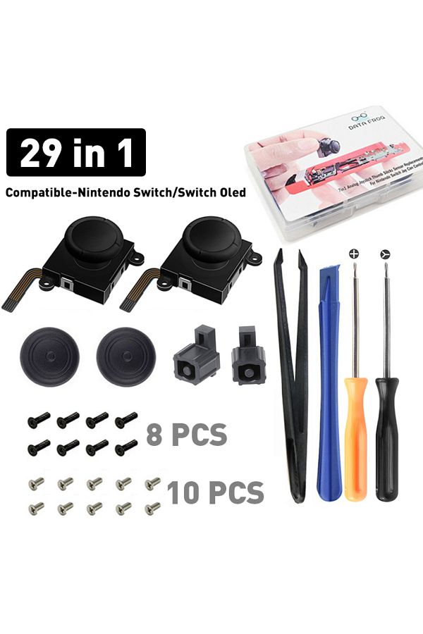 Choice-29 in 1 DATA FROG 3D Analog Thumb Stick Replacement Joycon Spare Kit For Nintendo Switch LITE OLED C 1