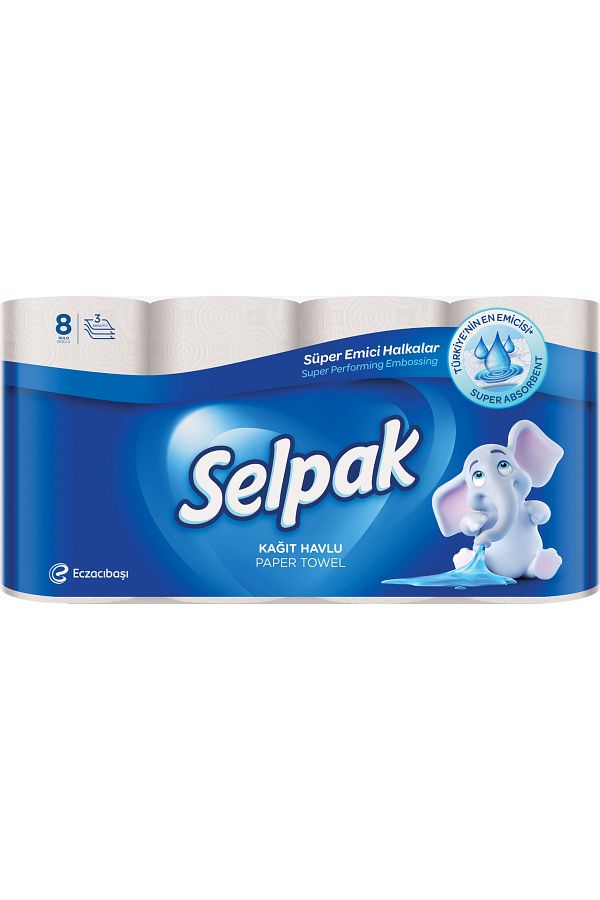Selpak-Kitchen Towel - 3 Ply - 8 Rolls 1