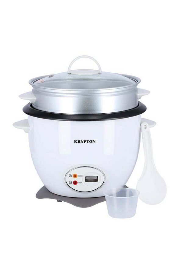 KRYPTON-Rice Cooker with Steamer - 700W, Non-Stick Pot, Automatic Cooking, Easy Clean, High-Temp Protection 1