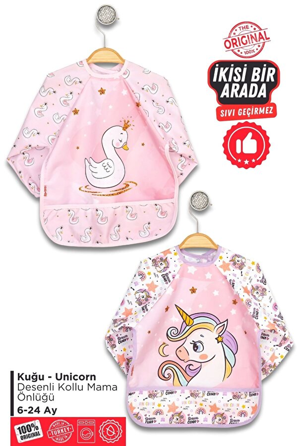 UmBaby 2 Li Giyilebilir Mama Önlüğü Sıvı Geçirmez Microfiber