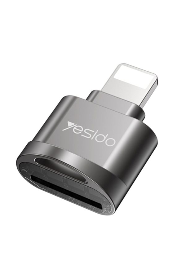 Yesido-قارئ بطاقات GS18 8 Pin إلى بطاقة TF OTG Mini (أسود) 1