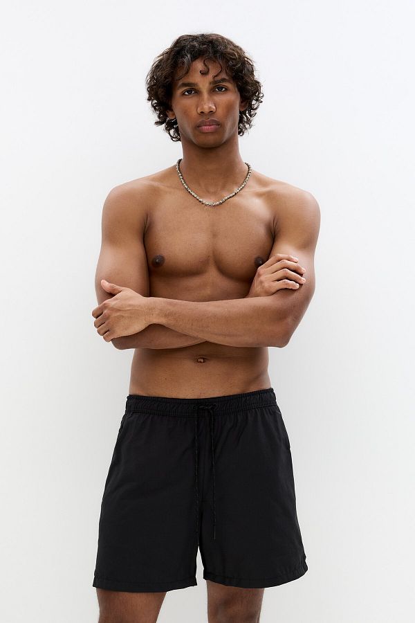 Pull & Bear-Regular swimming trunks with logo waist 1