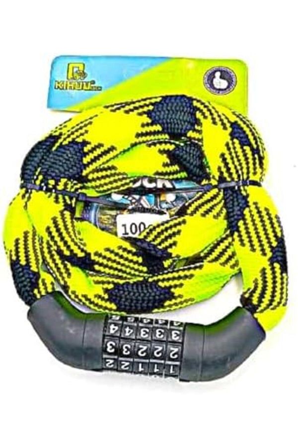 Generic-Multi Use Lock For Bike, Cycle, Helmet, Luggage with 5 Digit Resettable Cable Lock, Assorted 1