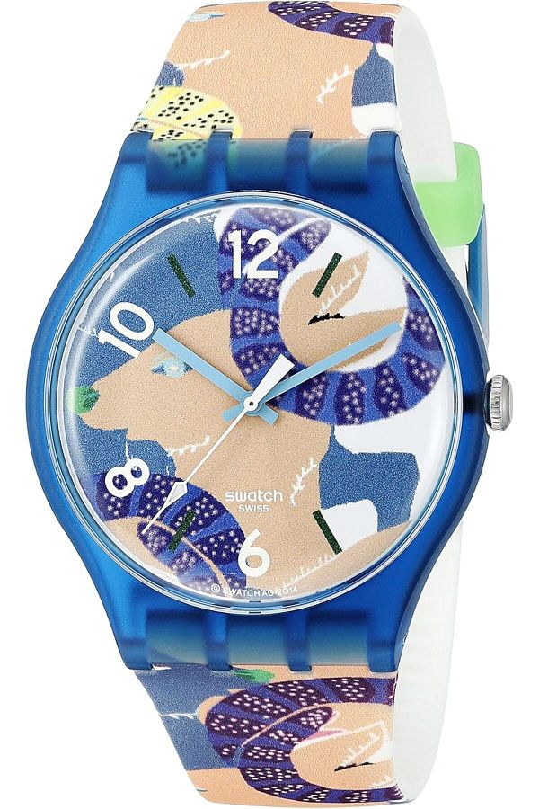 Generic-Swatch Unisex Suoz189 Goat Keeper Analog Display Quartz Multi Color Watch 1