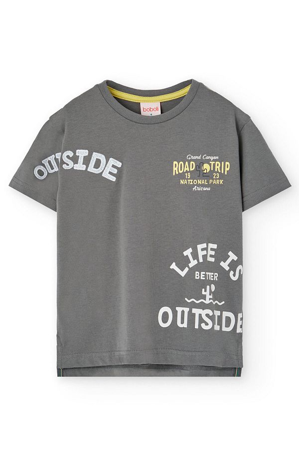 Boboli-Tricou pentru băiat cu imprimeu exterior 1