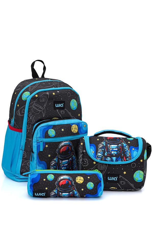 Wia-Set de 3 genți de școală cu model astronaut pentru băiat 1