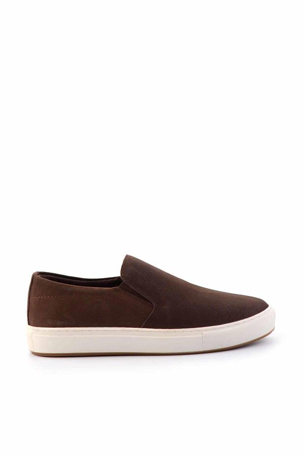 Bambi-Pantofi casual pentru bărbați din piele naturală nubuc maro E 01380107001 1