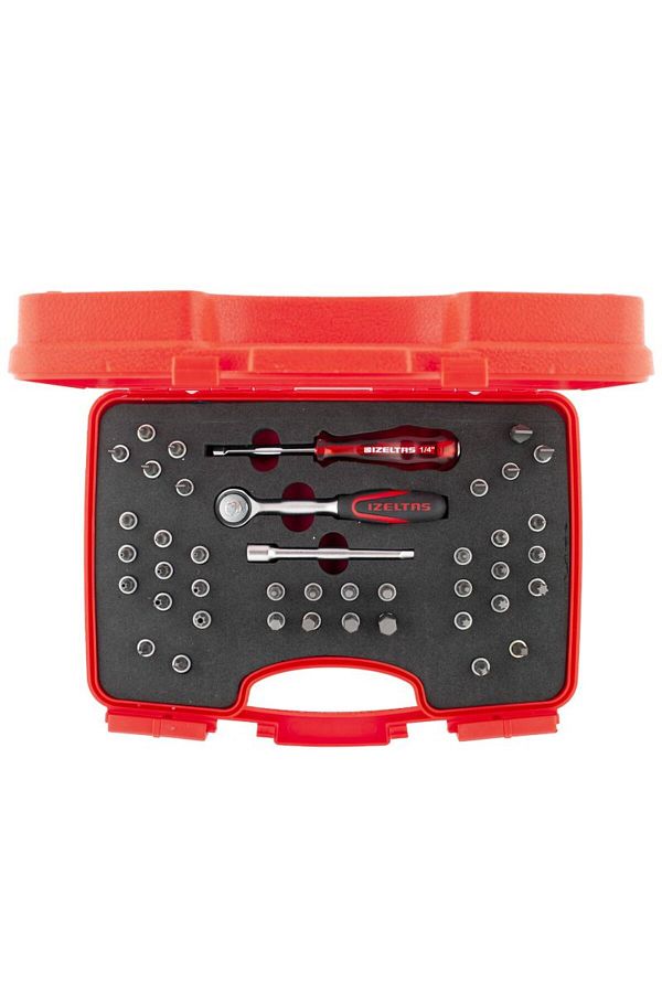 İzeltaş-İzeltaş 1107 Bits Tip Socket Wrench Set 1/4'' 42 Pieces 1