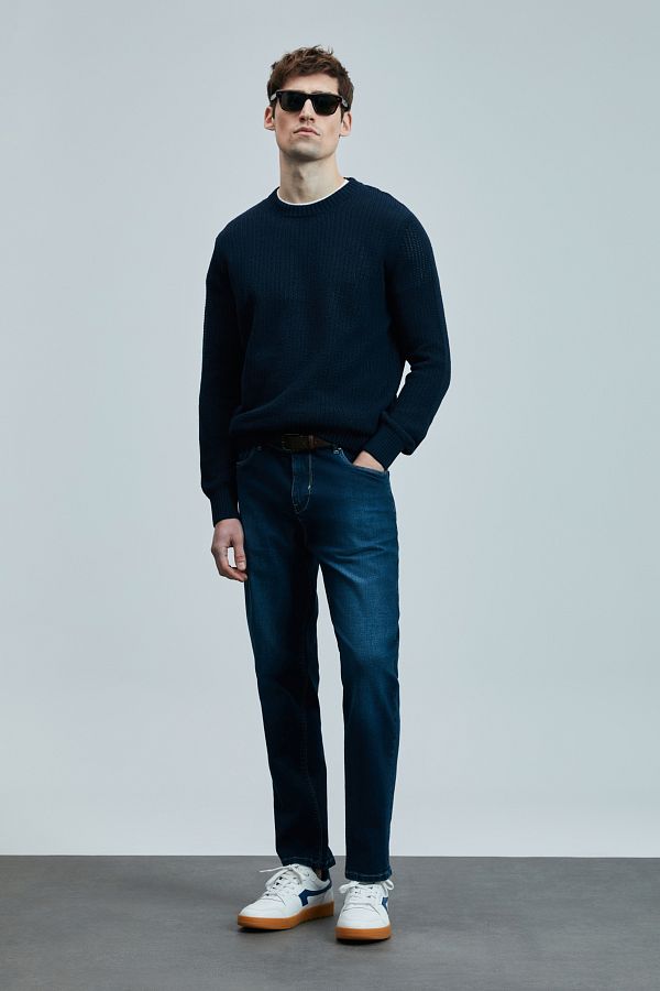 Lufian-Pantaloni pentru bărbați, Regular Fit, Albastru 1