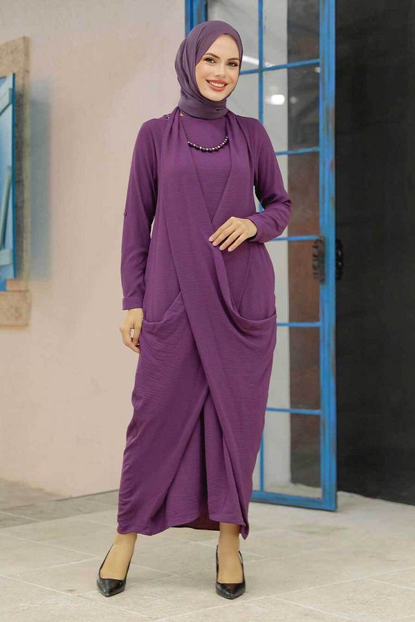 Neva Style-- فستان حجاب بلوم 34281mu 1