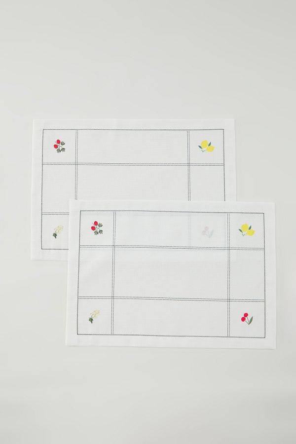 Trendyol Collection-2-teiliges amerikanisches Service-Set mit Obst-Aufdruck, 30 x 50 cm, TPHSS25RUN00014 1
