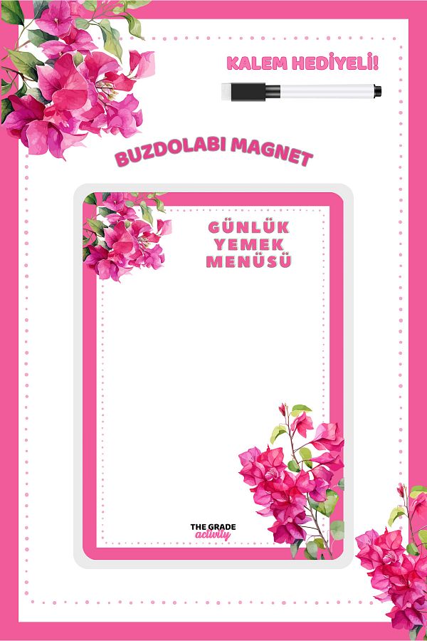 The Grade-Summer-Sil Notepad My Meal List Refrigerator Notepad.Magnetic Refrigerator Notepad.Magnet Notepad.21X15Cm 1