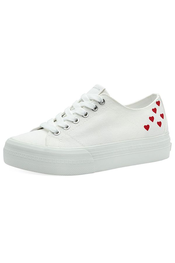 Tamaris-Damen Low Sneaker Low Top 1-23744-42 Weiß 197 White Comb Textil 1