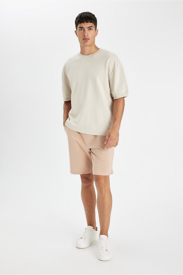 DeFacto-Basic Straight Bermuda Shorts with Regular Fit Pockets D7933Ax24Sm 1