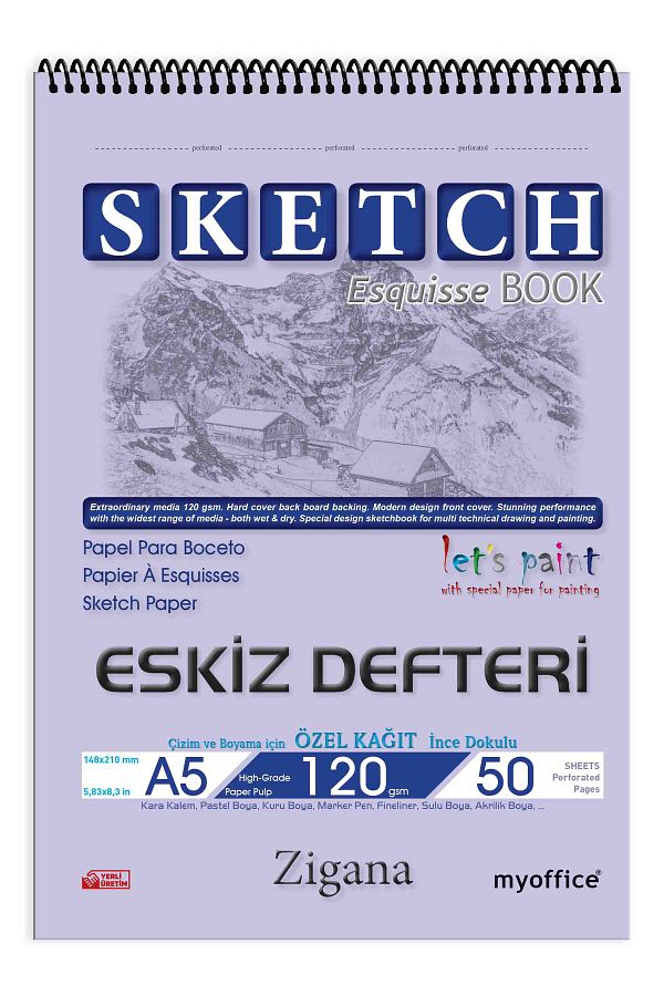 Folix-Zigana A5 Spiral Sketchbook 150 Gr60 Sheets Sketchbook 1