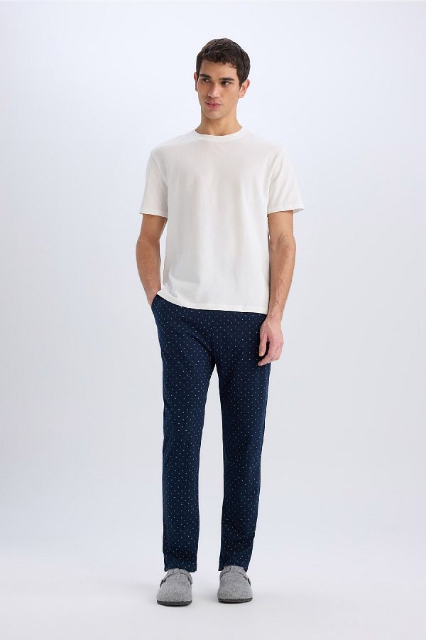 DeFacto-Regular Fit Printed Pocket Pajama Bottoms 1