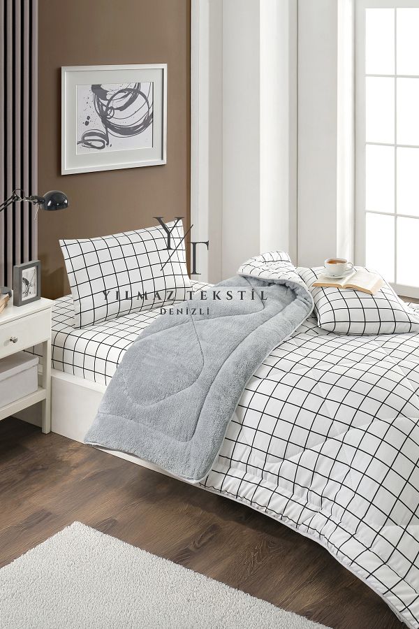 Home-Single Welsoft Quilt Sleeping Set White Square |   Elastic Sheet |   Dowry Set |   Dowry Team 1