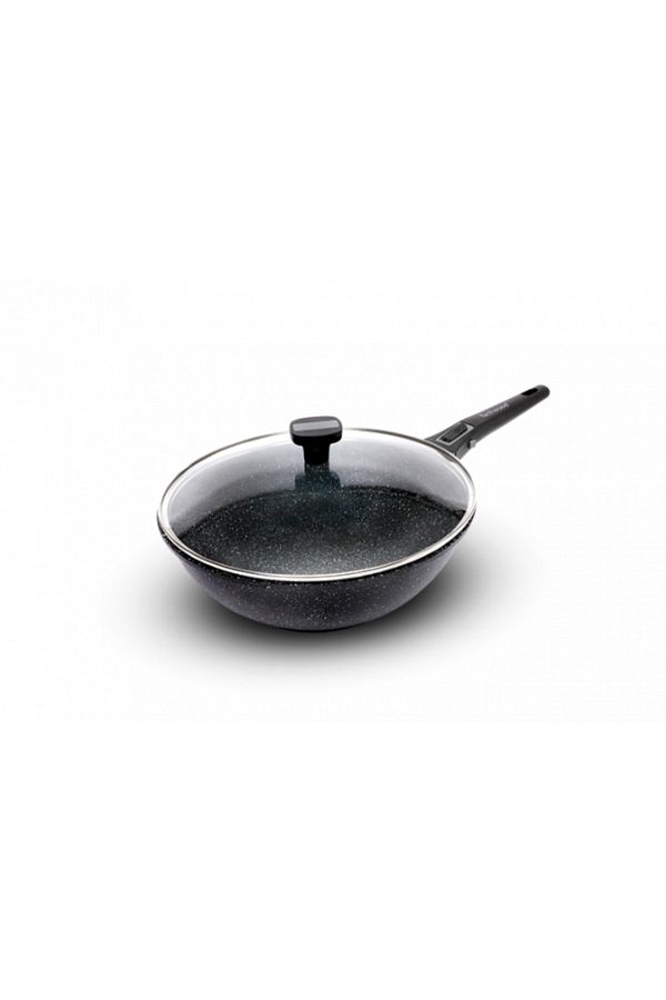 Techwood-Wok Techwood TP-30WO, 30cm, removable handle, glass lid, all heat sources, including induction 1