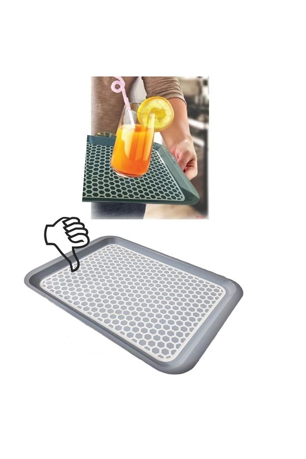 Geseus-Non-Slip Based Serving Tray Presentation Tray Large Size-1136-02 1