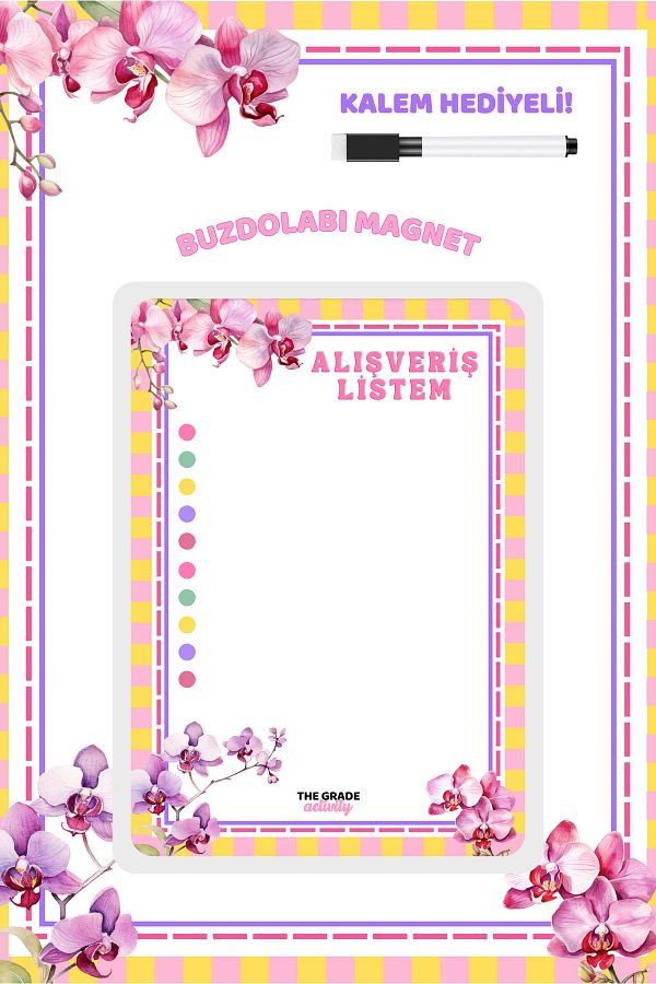 The Grade-Summer-Sil Notepad.Shopping List.Fridge Notepad.Magnetic Refrigerator Notepad.Magnet Notepad.21X15Cm 1