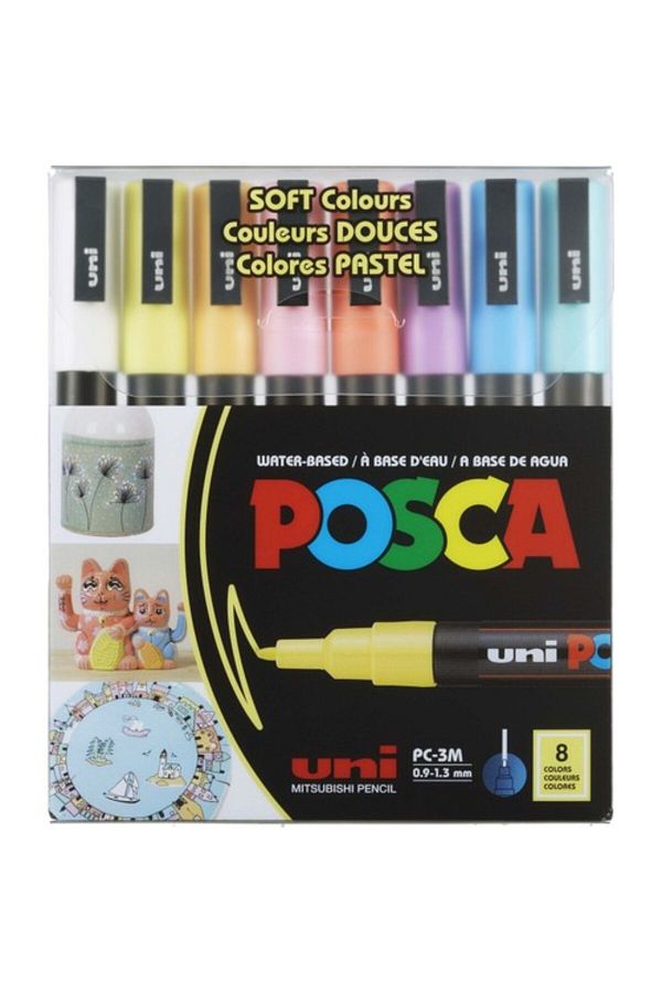 POSCA-يوني سوفت كولورز 8 لي 09-1.3 ملم 1