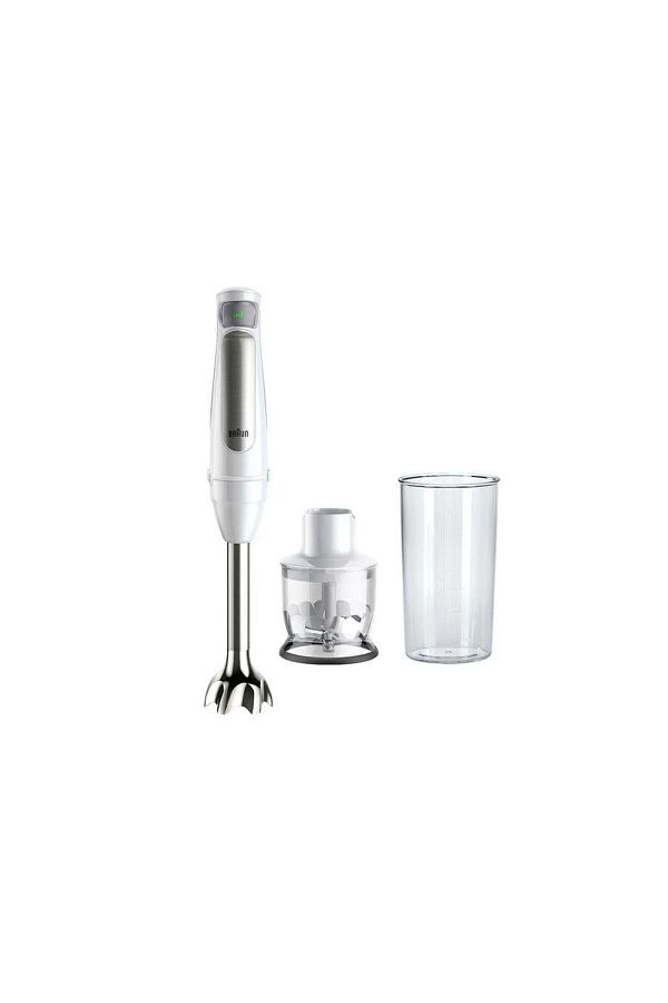 Braun-Blender de mana Braun MQ7020 WH, 1000 W, Pahar 0.6 l, Tocator 0.35 l, Sistem EasyClick Plus 1