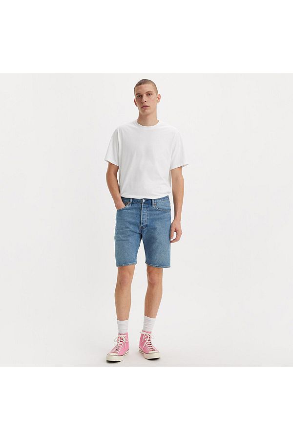 Levi's-501 ORYGINALNE MĘSKIE NIEBIESKIE SPODENKI JEANSOWE 36512-0235 1
