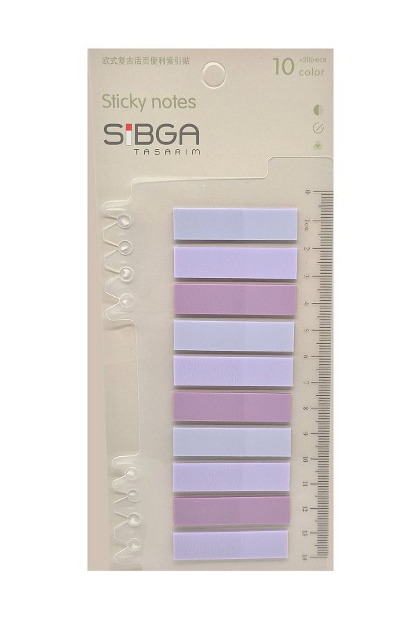 sibga tasarım-Transparent Color 200 Leaf Bookmarks, Stickers and Note Paper 1
