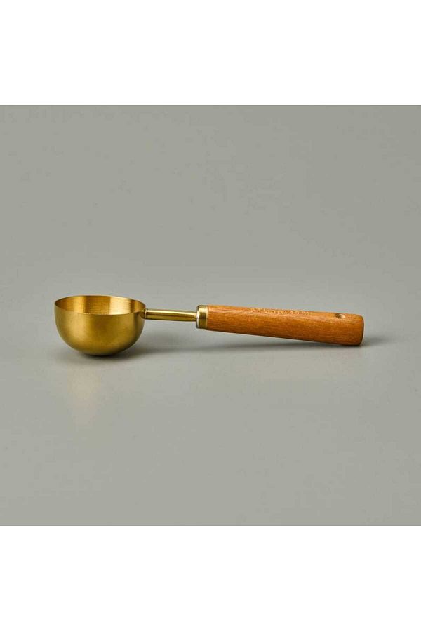 MATMEL-Arow 60 ml Measuring Spoon with Wooden Handle, Easy to Measure with Its Gold Detail Color 1