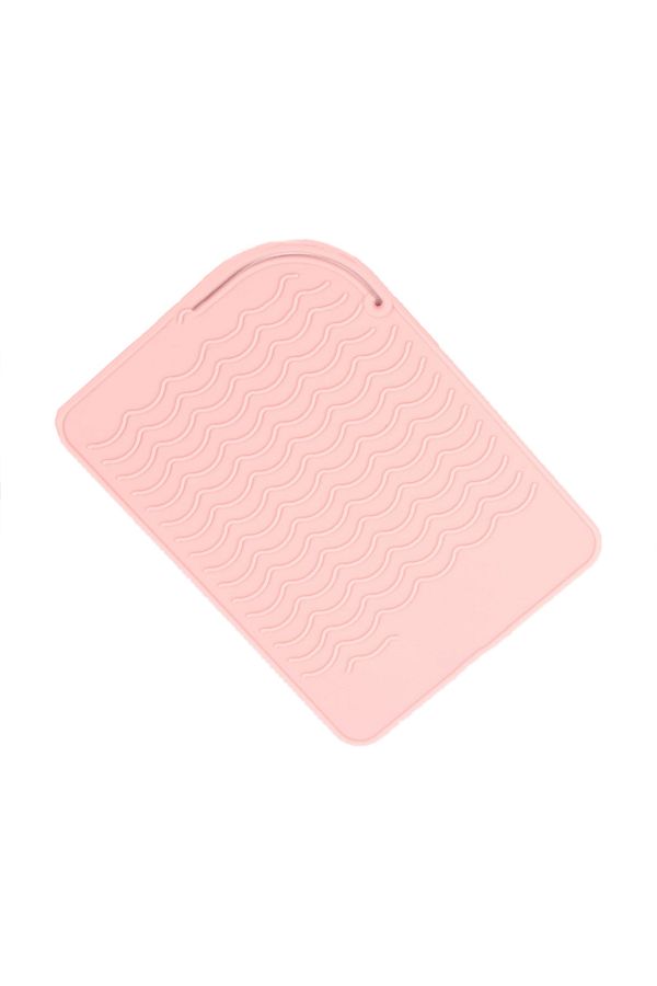 Choice-Pink Hair Tools Curling Iron Heat Insulation Sleeve Flat Hair Straightener Silicone Insulation Pad H 1