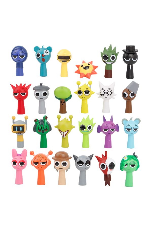 Choice-black 24pcs/Set Mini Sprunki Action Figure Toy Cartoon Movie Sprunki Wenda Model Doll Figurines Kids 1