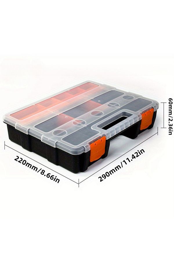 Choice-A Portable Parts Box Hardware Storage Toolbox Plastic Case Multi-Grid Combination Screw Storage Box. 1