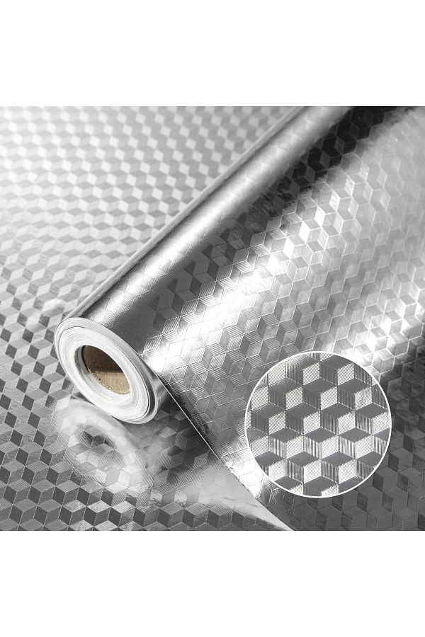 COOYA-Aluminum Foil Waterproof Paper Kitchen Stickers,40x1m,Heat-Resistant & Waterproof,Wear-Resistant 1