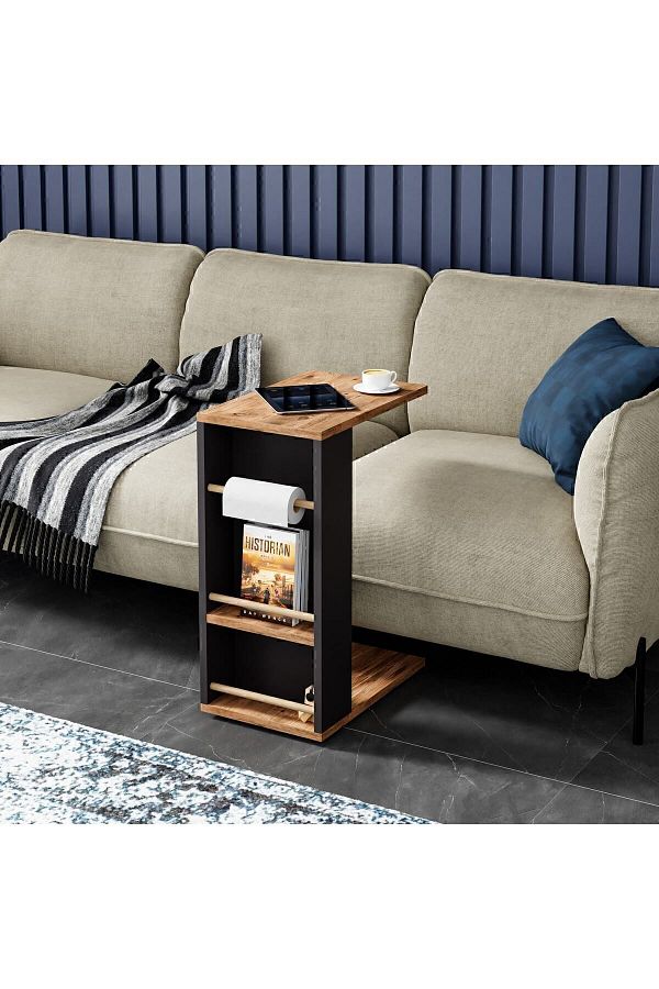 interGO-Easy Side Table - Atlantic Pine Pattern / Gray 1