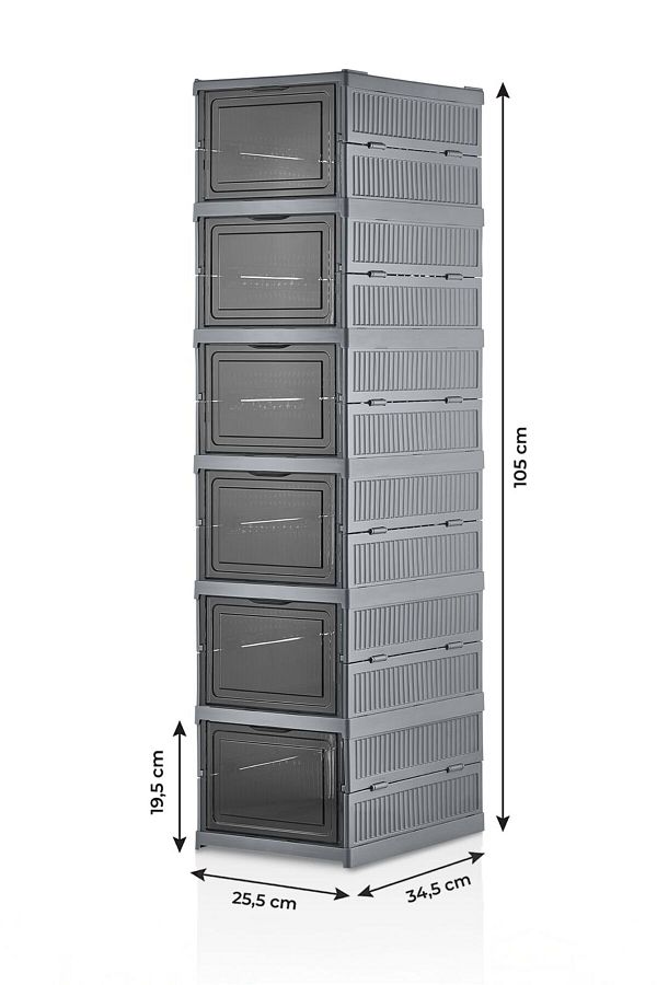 MissClean-(6 Floors) Foldable Shoe Rack, Portable Multi-Purpose, Spacious, Foldable Cabinet and Shelf 1