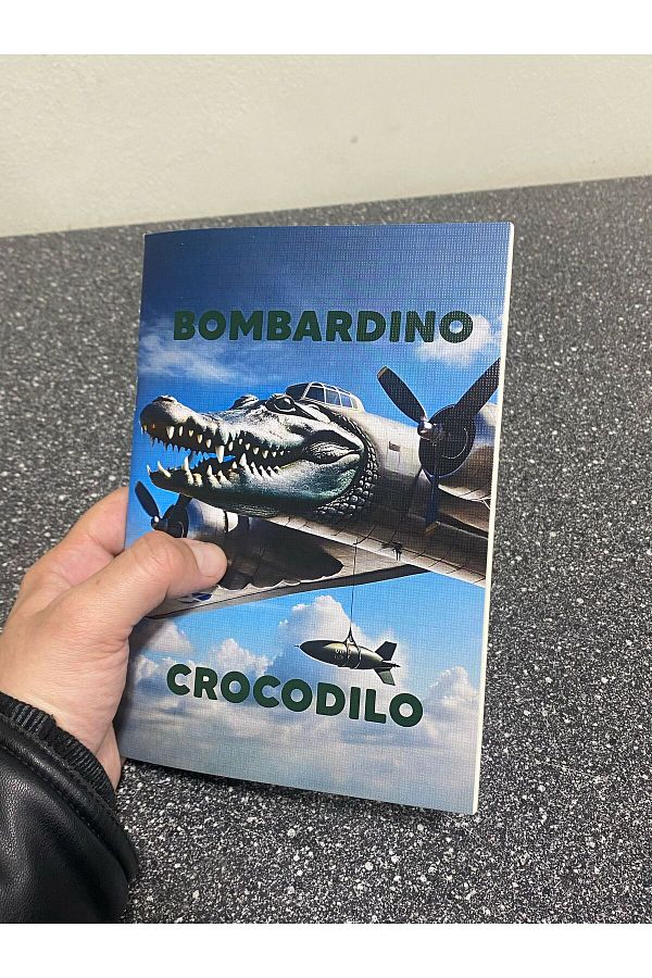 Namgo-Brainlot Meme Bombardino Crocodilo A5 Unlined Notebook (50 Sheets) 1