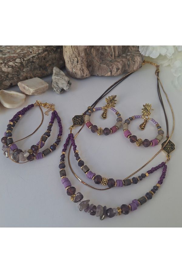 azra takı tasarım-Women's, necklace, bracelet, earring Set Handmade, Authentic 1
