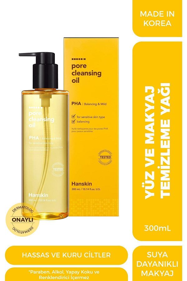 Hanskin-Pore Cleansing Oil Pha-Sensitive and Non-Tolerant Skin/Pore and Make-up Cleansing Oil[300ml] 1