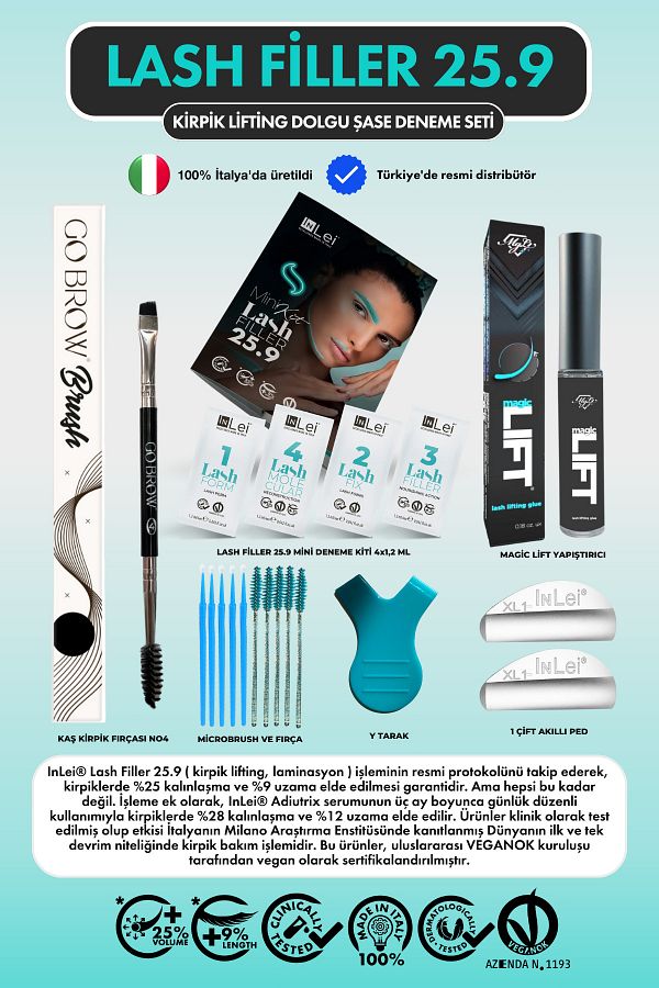 Magic Lash-Lash Filler 25.9 Eyelash Laminating & Lifting & Filling Trial Set 4X1.2 ml 1
