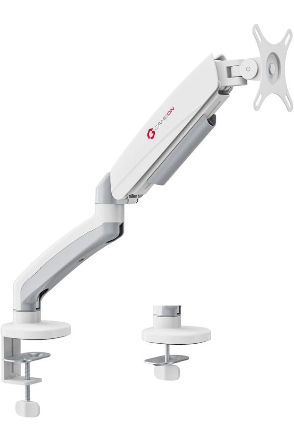 GAMEON-GO-5400 Mechanical Spring, Single Monitor Arm For Gaming And Office Use, Supports 17" - 32”, White 1