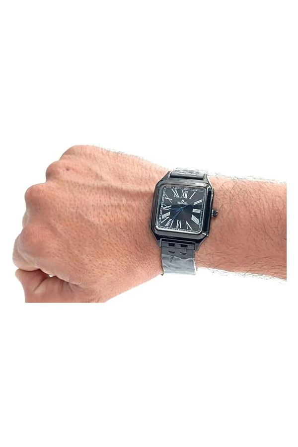 Generic-Fashion Watch Black Strap With Black Dial With Date Function 1