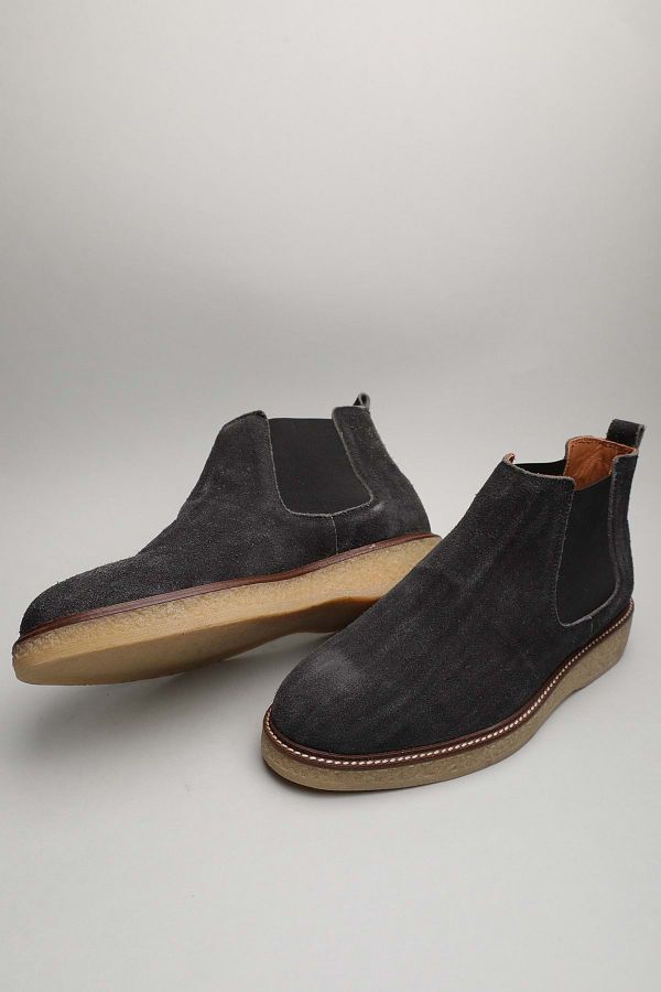 Gondol-Men's Genuine Leather Classic Boots Black Suede 42 Ttx.403 1